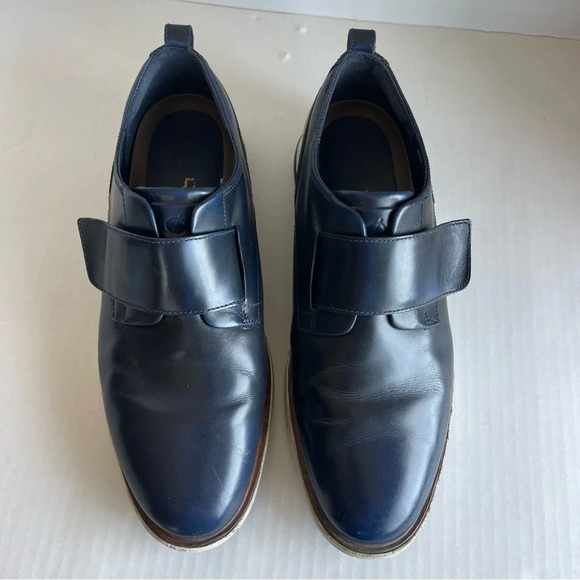 Cole Haan Mens Grand Evolution Monk Strap Oxford Deep Blue Leather Size 11 - Picture 4 of 15